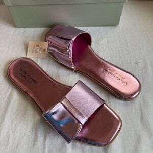 NIB Verde Rosmarino Metallic Leather Sandal, Made in Italy, sz 40